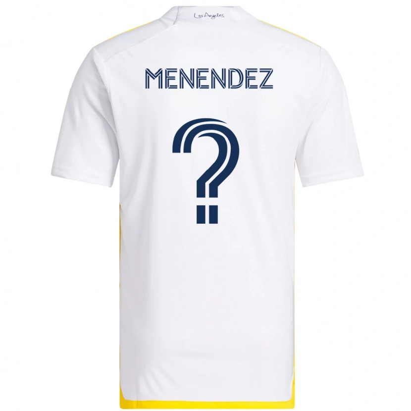 Danxen Mulher Camisola Alexsander Menendez #0 Branco Amarelo Principal 2025/26 Camisa