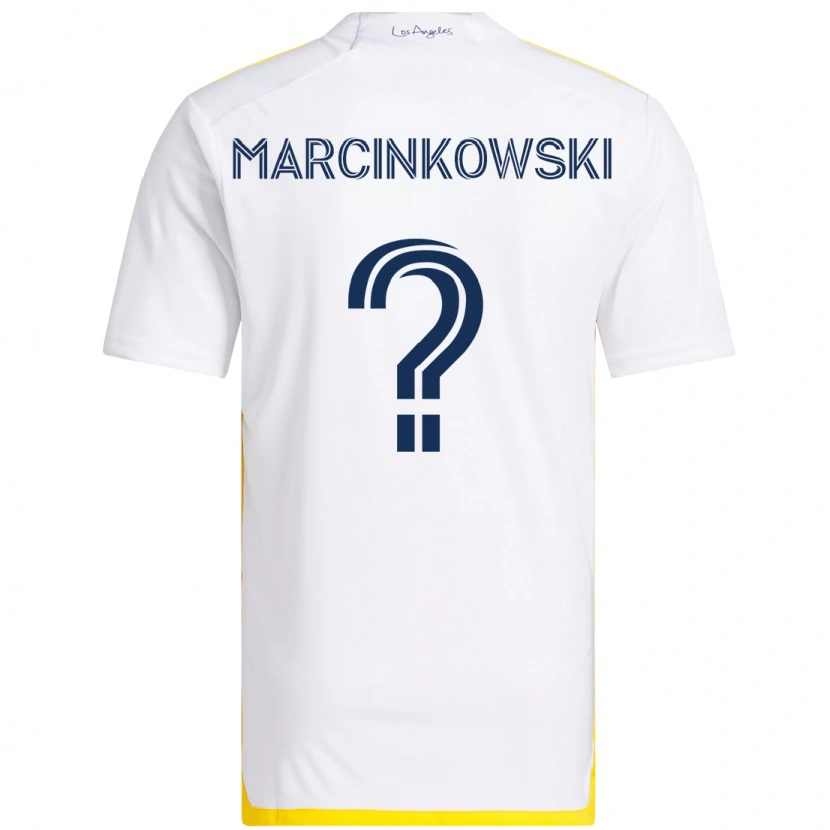 Danxen Mulher Camisola Jt Marcinkowski #0 Branco Amarelo Principal 2025/26 Camisa