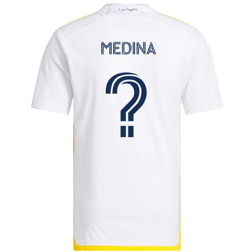 Danxen Mulher Camisola Aaron Medina #0 Branco Amarelo Principal 2025/26 Camisa