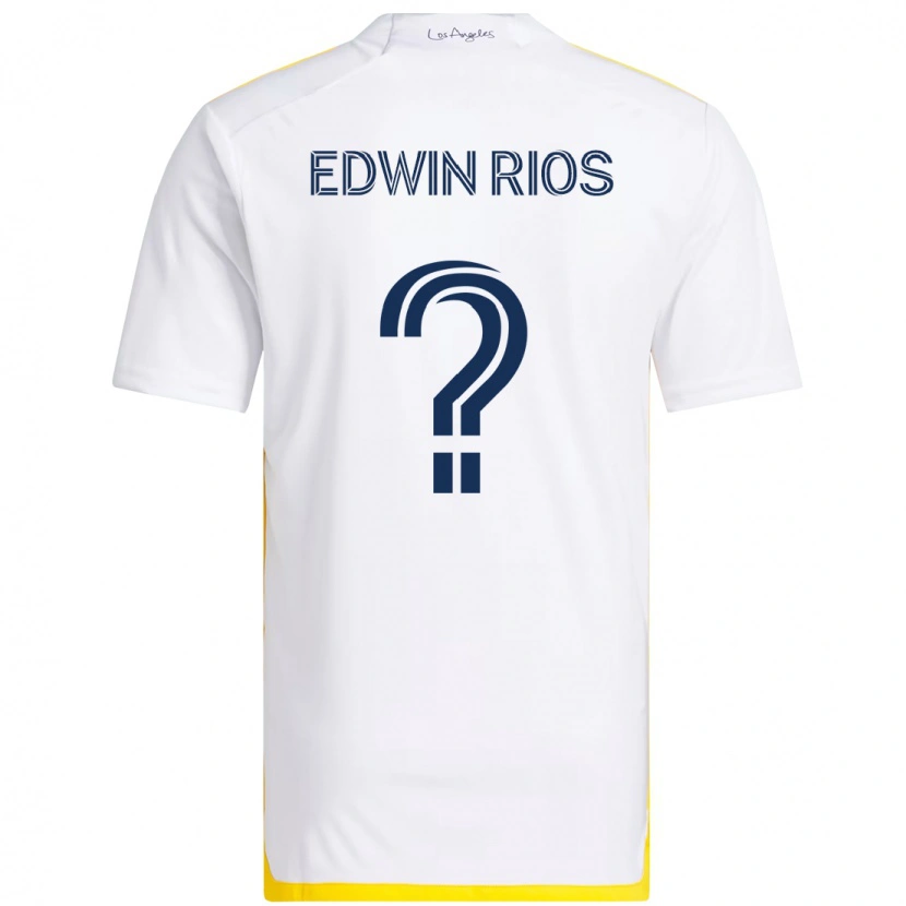 Danxen Mulher Camisola Edwin Rios #0 Branco Amarelo Principal 2025/26 Camisa