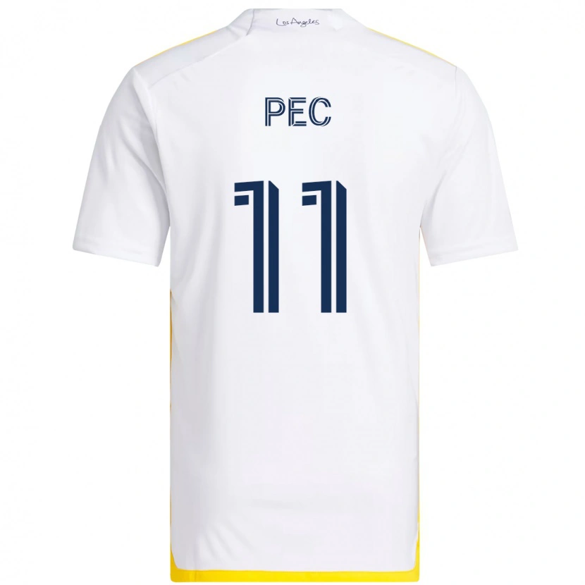 Danxen Mulher Camisola Gabriel Pec #11 Branco Amarelo Principal 2025/26 Camisa