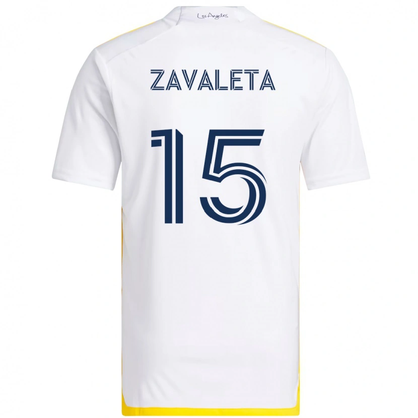 Danxen Mulher Camisola Eriq Zavaleta #15 Branco Amarelo Principal 2025/26 Camisa