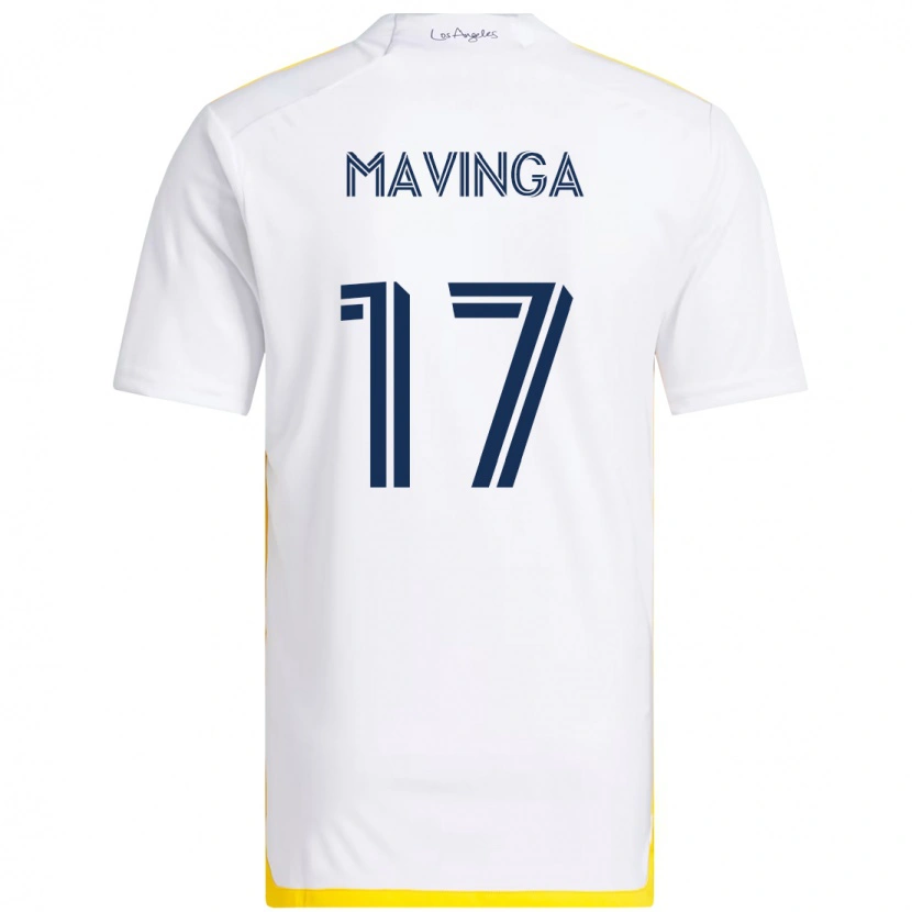 Danxen Mulher Camisola Chris Mavinga #17 Branco Amarelo Principal 2025/26 Camisa