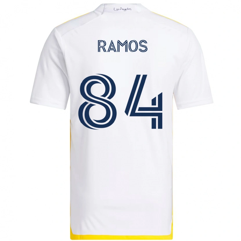 Danxen Mulher Camisola Rubén Ramos #84 Branco Amarelo Principal 2025/26 Camisa