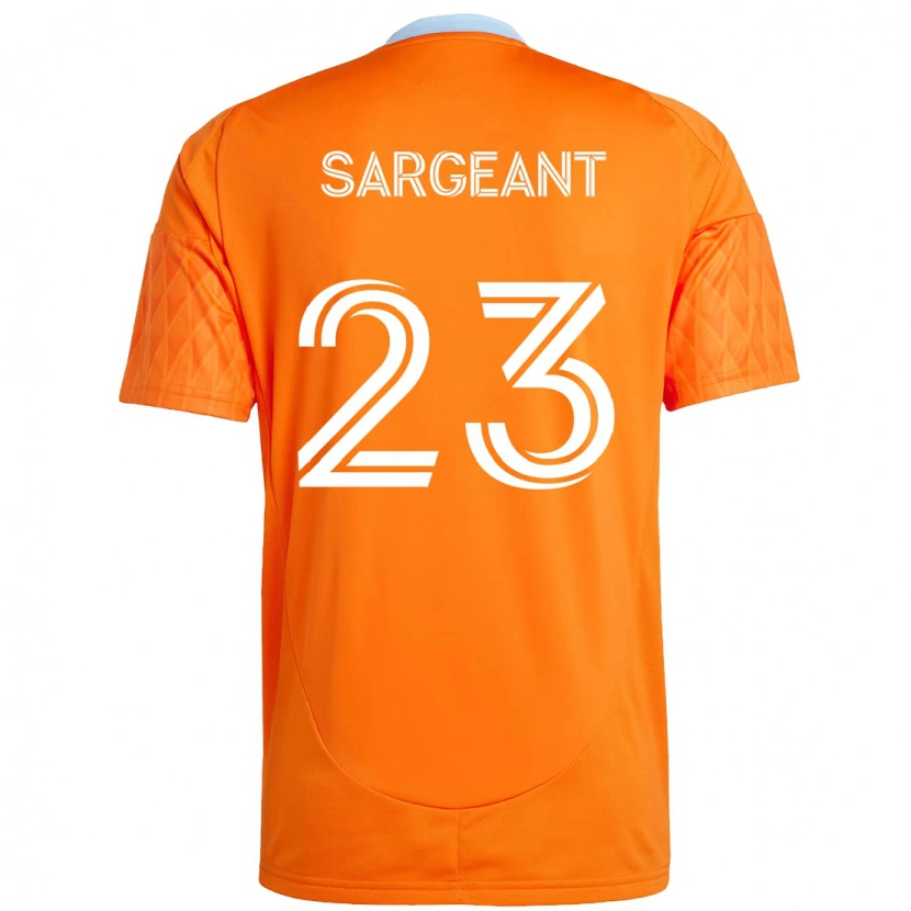Danxen Mulher Camisola Kieran Sargeant #23 Laranja Branco Principal 2025/26 Camisa