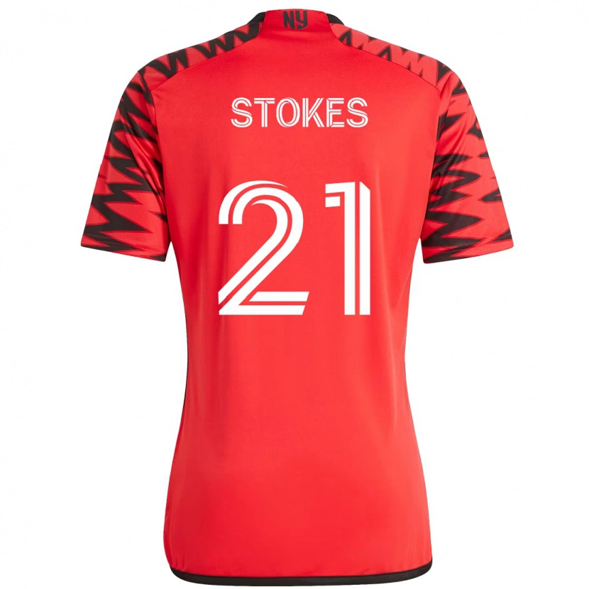 Danxen Mulher Camisola Aidan Stokes #21 Vermelho Preto Principal 2025/26 Camisa