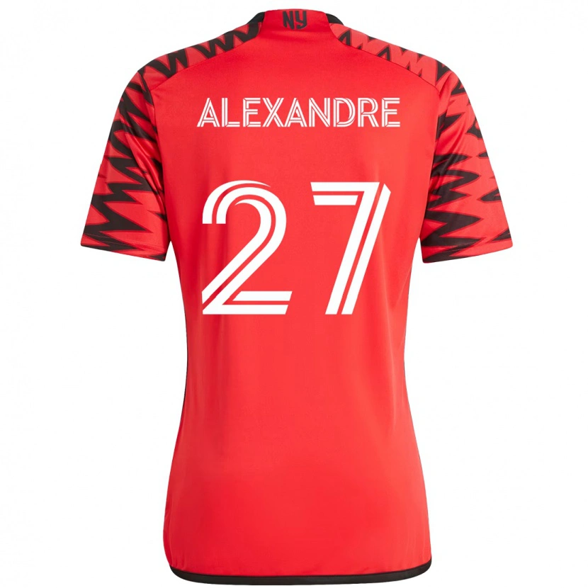 Danxen Mulher Camisola Davi Alexandre #27 Vermelho Preto Principal 2025/26 Camisa