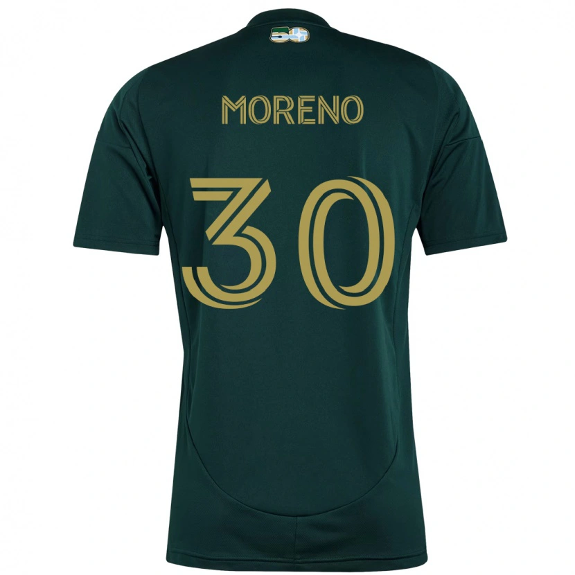 Danxen Mulher Camisola Santiago Moreno #30 Preto Castanho Principal 2025/26 Camisa