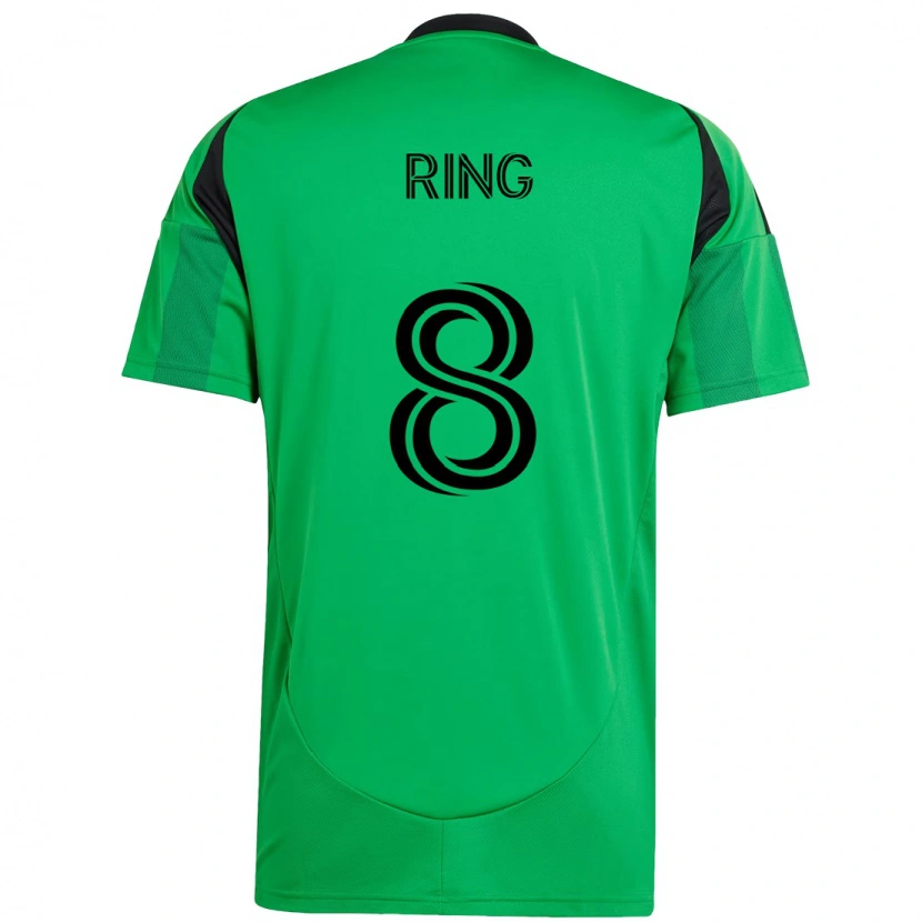 Danxen Mulher Camisola Alexander Ring #8 Verde Preto Principal 2025/26 Camisa