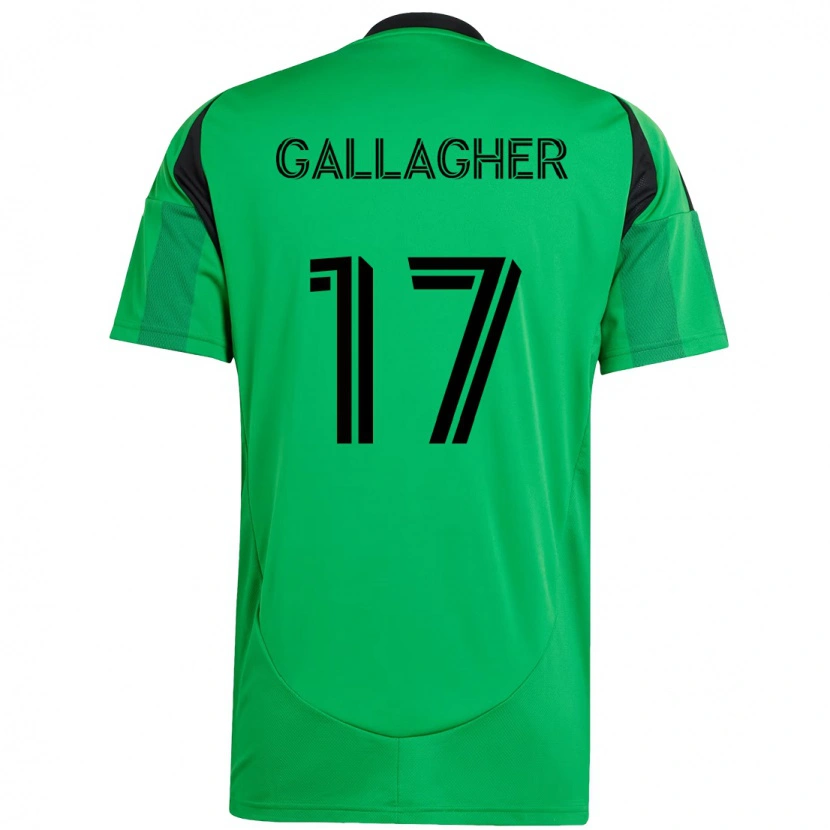Danxen Mulher Camisola Jon Gallagher #17 Verde Preto Principal 2025/26 Camisa