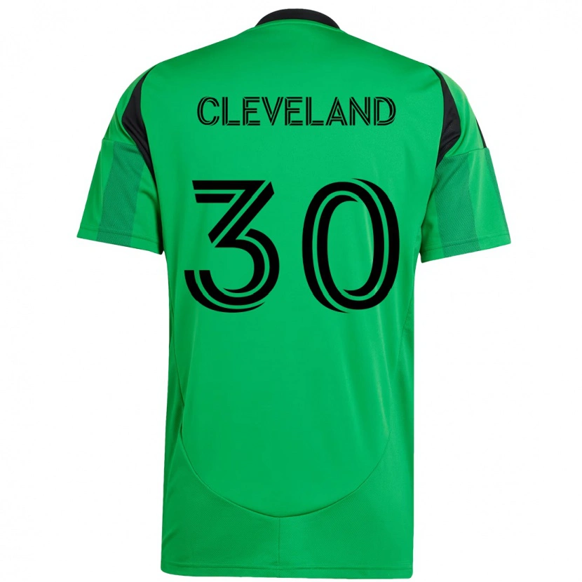 Danxen Mulher Camisola Stefan Cleveland #30 Verde Preto Principal 2025/26 Camisa