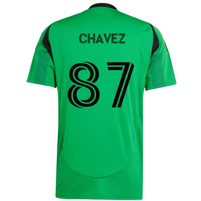 Danxen Mulher Camisola Alfonso Ocampo-Chávez #87 Verde Preto Principal 2025/26 Camisa
