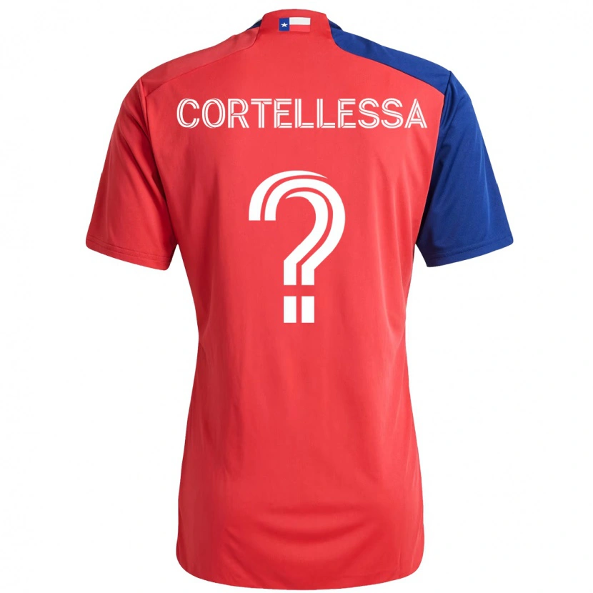 Danxen Mulher Camisola Michael Cortellessa #0 Vermelho Azul Marinho Principal 2025/26 Camisa