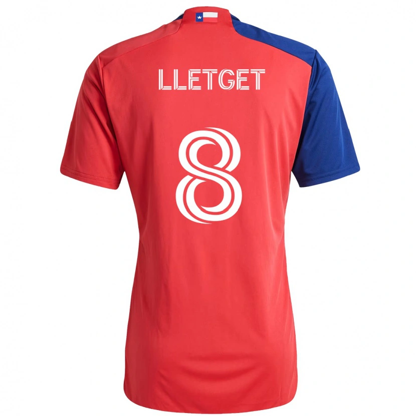Danxen Mulher Camisola Sebastian Lletget #8 Vermelho Azul Marinho Principal 2025/26 Camisa