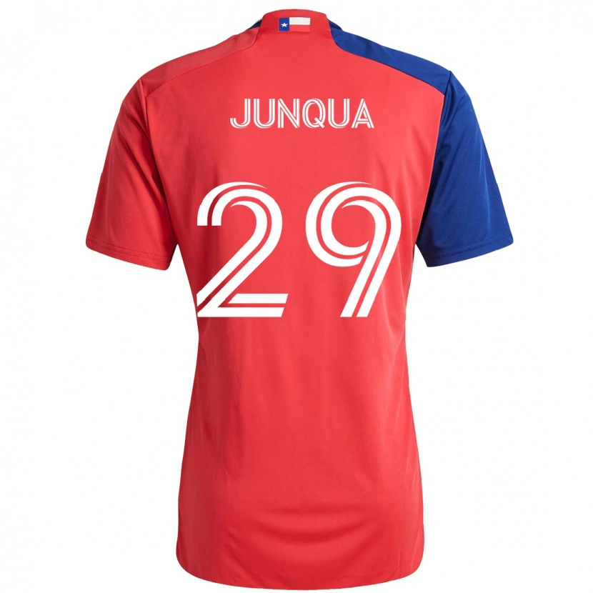 Danxen Mulher Camisola Sam Junqua #29 Vermelho Azul Marinho Principal 2025/26 Camisa