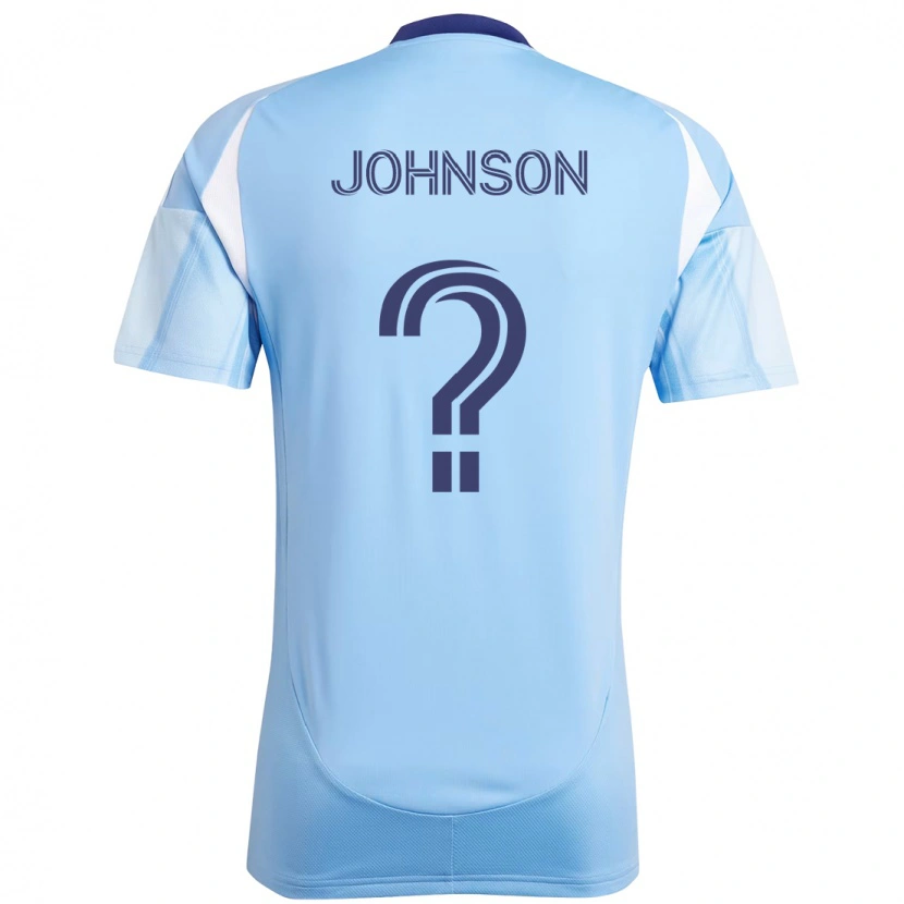 Danxen Mulher Camisola Jabar Johnson #0 Azul Claro Principal 2025/26 Camisa