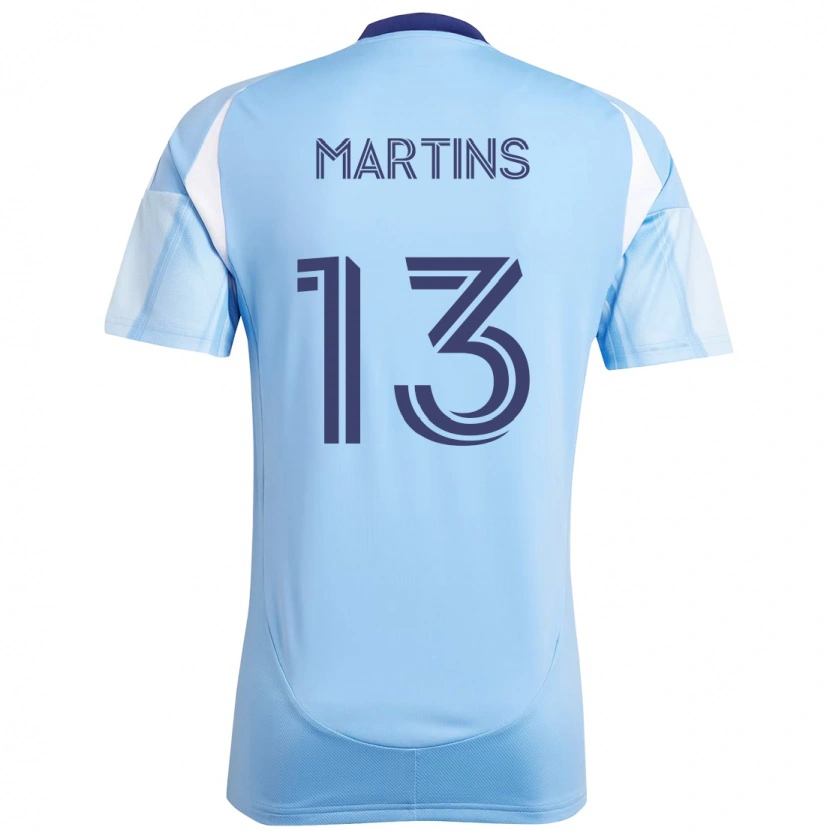 Danxen Mulher Camisola Thiago Martins #13 Azul Claro Principal 2025/26 Camisa