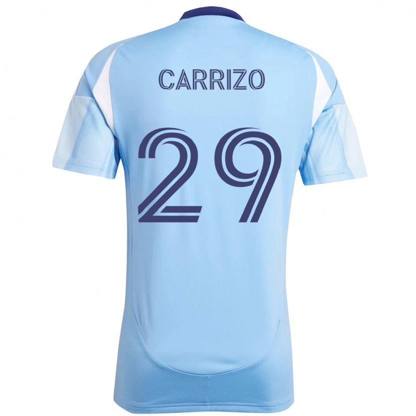 Danxen Mulher Camisola Máximo Carrizo #29 Azul Claro Principal 2025/26 Camisa