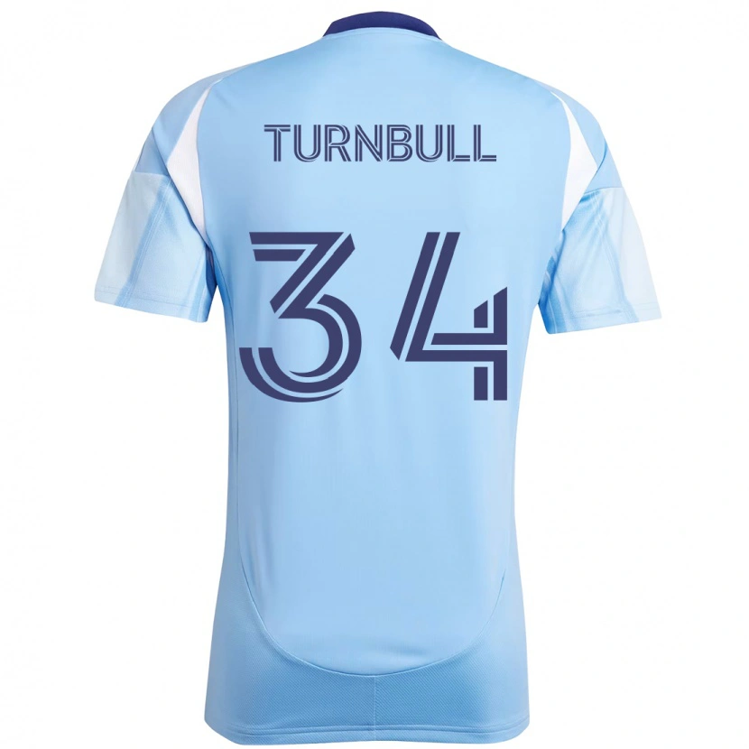 Danxen Mulher Camisola Stephen Turnbull #34 Azul Claro Principal 2025/26 Camisa
