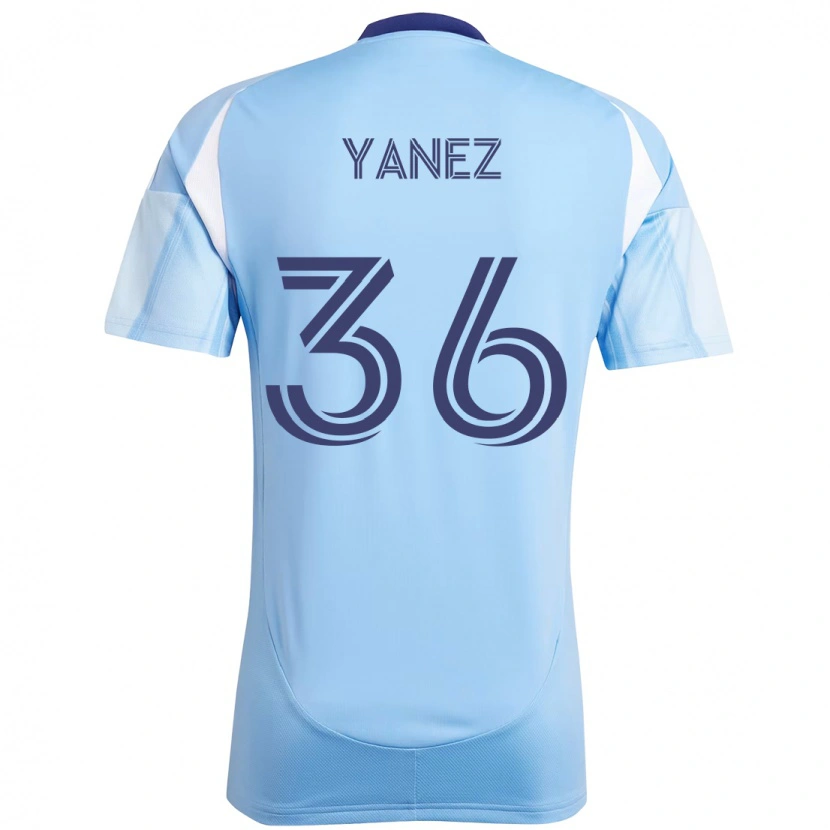 Danxen Mulher Camisola Zidane Yañez #36 Azul Claro Principal 2025/26 Camisa