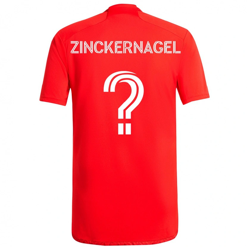 Danxen Mulher Camisola Philip Zinckernagel #0 Vermelho Branco Principal 2025/26 Camisa