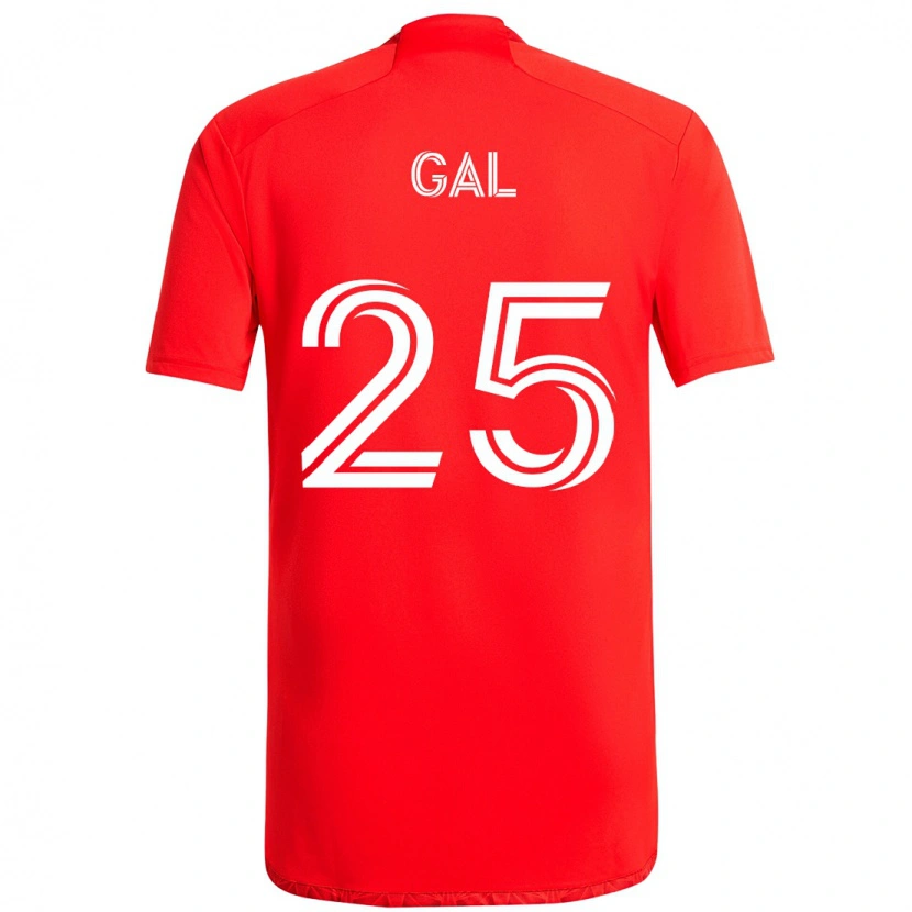 Danxen Mulher Camisola Jeff Gal #25 Vermelho Branco Principal 2025/26 Camisa