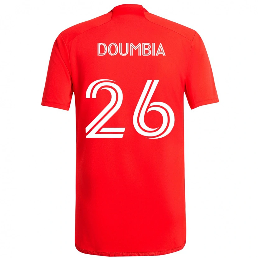 Danxen Mulher Camisola Ousmane Doumbia #26 Vermelho Branco Principal 2025/26 Camisa