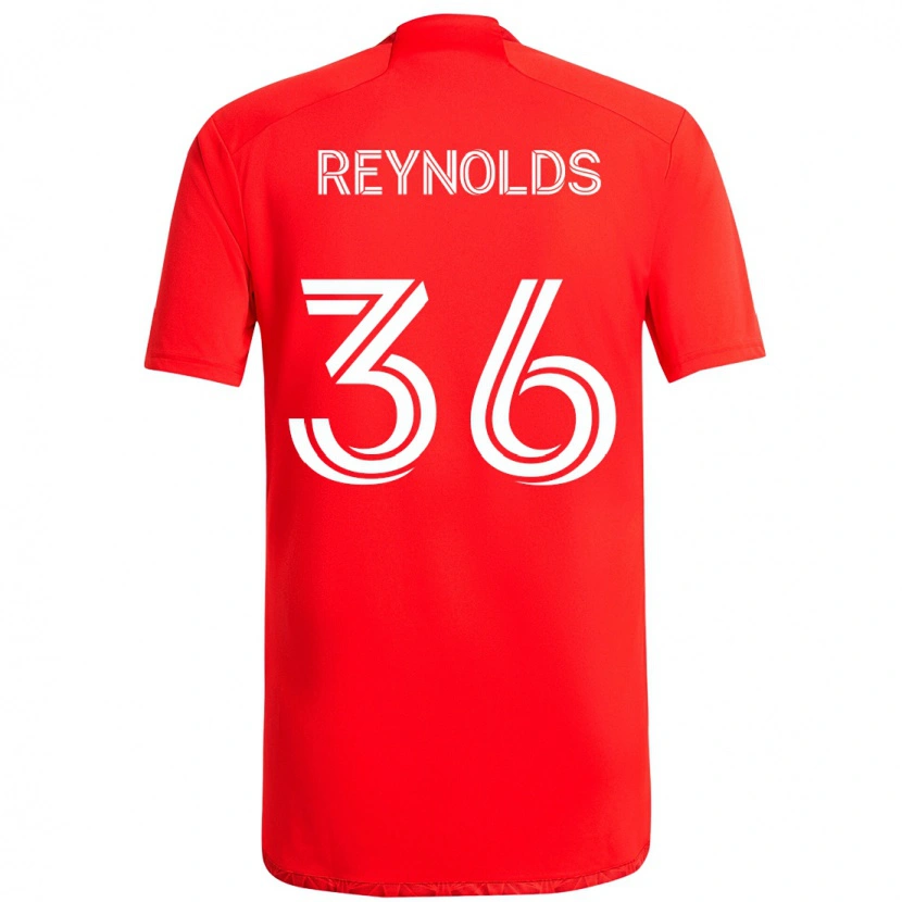 Danxen Mulher Camisola Justin Reynolds #36 Vermelho Branco Principal 2025/26 Camisa