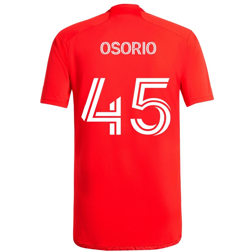 Danxen Mulher Camisola Harold Osorio #45 Vermelho Branco Principal 2025/26 Camisa