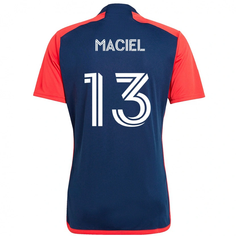 Danxen Mulher Camisola Maciel #13 Azul Vermelho Principal 2025/26 Camisa