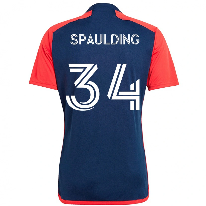 Danxen Mulher Camisola Ryan Spaulding #34 Azul Vermelho Principal 2025/26 Camisa