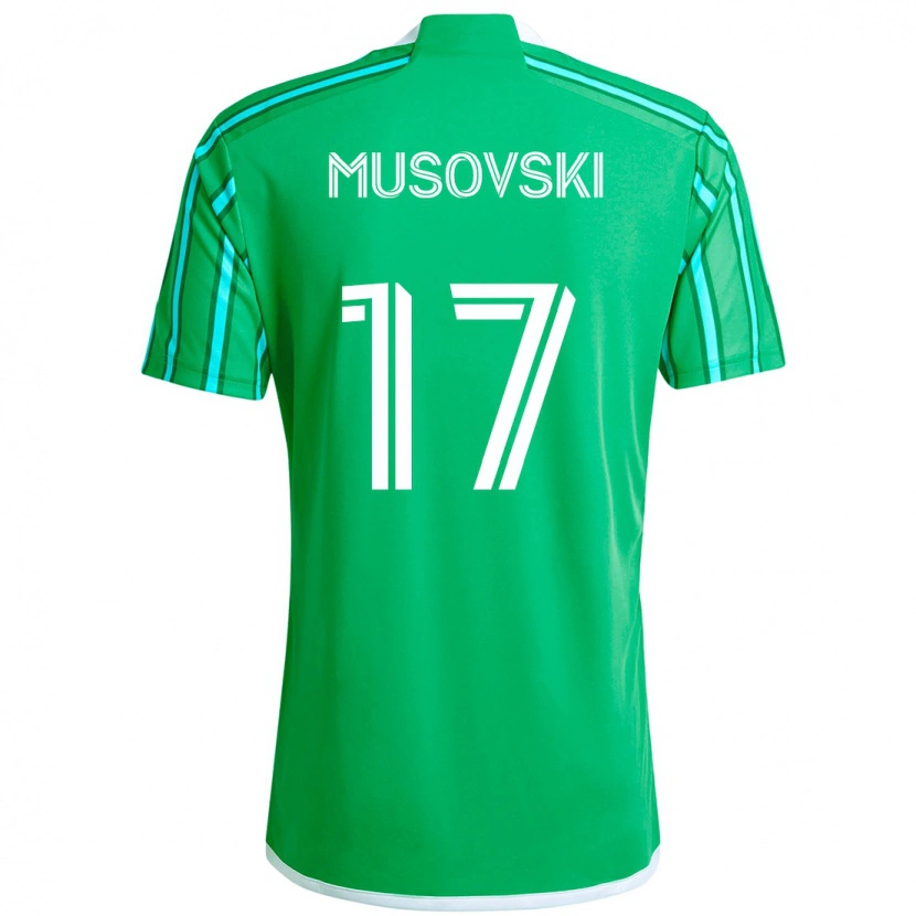 Danxen Mulher Camisola Danny Musovski #17 Verde Branco Principal 2025/26 Camisa