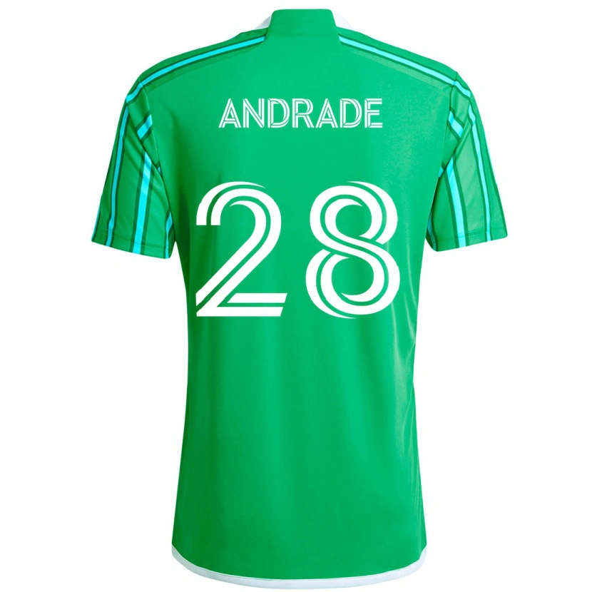 Danxen Mulher Camisola Yeimar Gómez Andrade #28 Verde Branco Principal 2025/26 Camisa