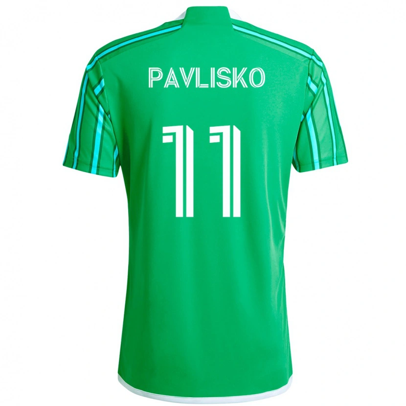 Danxen Mulher Camisola Kirsten Pavlisko #11 Verde Branco Principal 2025/26 Camisa