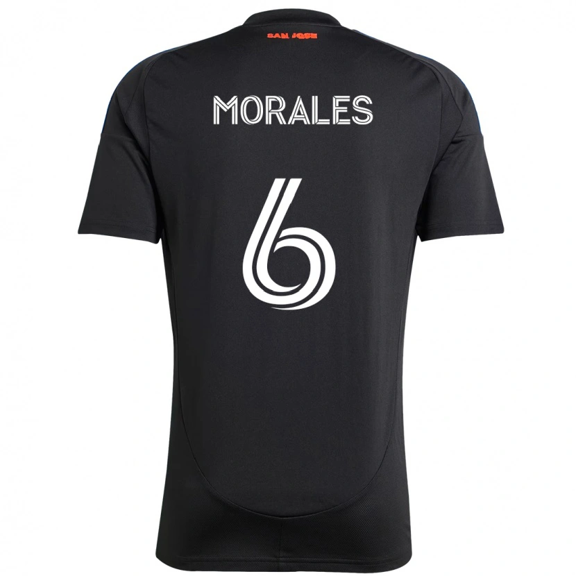 Danxen Mulher Camisola Alfredo Morales #6 Preto Azul Escuro Principal 2025/26 Camisa