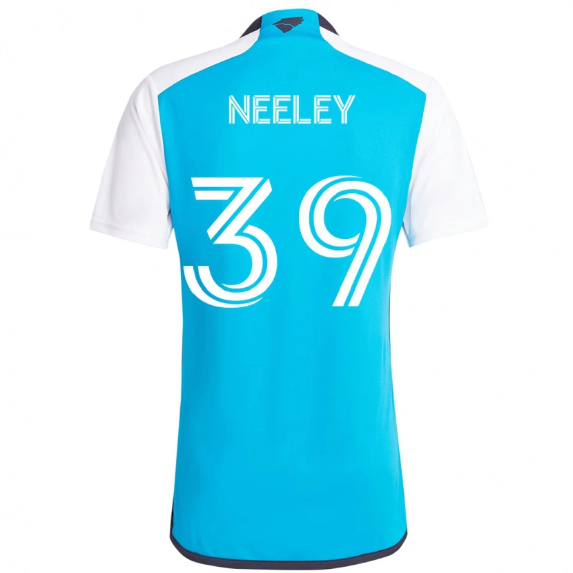 Danxen Mulher Camisola Jack Neeley #39 Azul Celeste Branco Principal 2025/26 Camisa