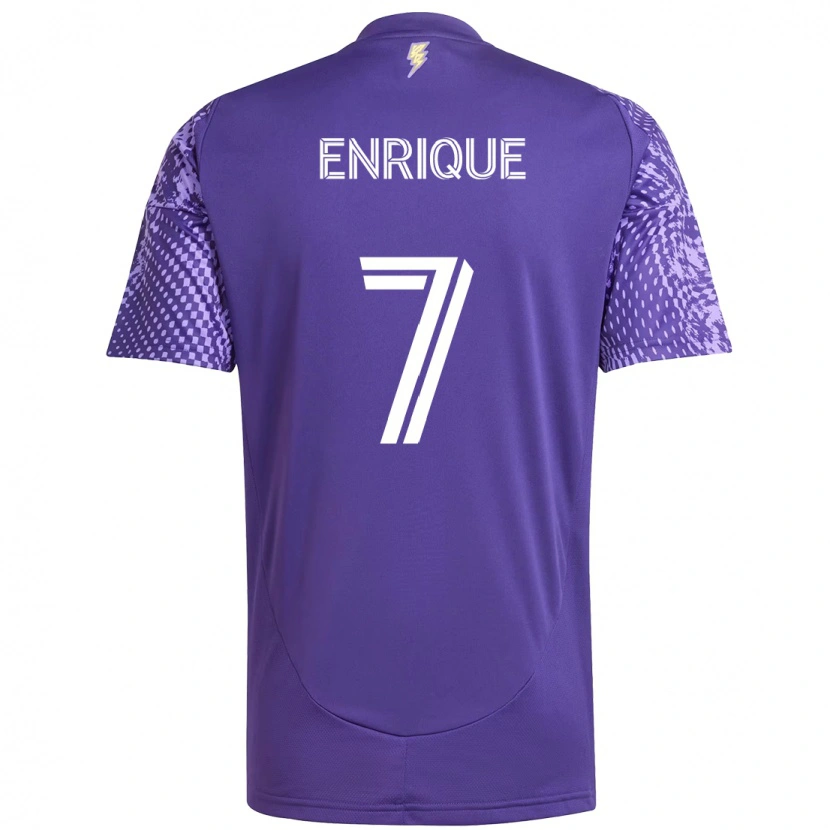 Danxen Mulher Camisola Ramiro Enrique #7 Roxo Branco Principal 2025/26 Camisa