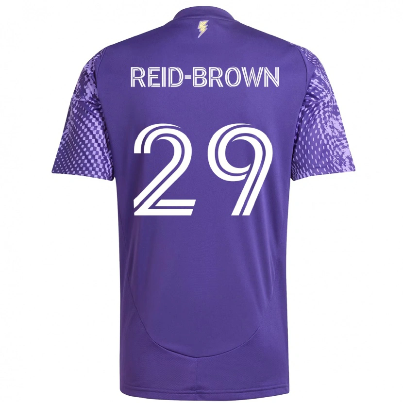 Danxen Mulher Camisola Tahir Reid-Brown #29 Roxo Branco Principal 2025/26 Camisa