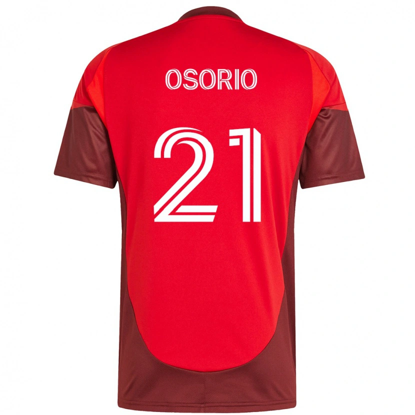 Danxen Mulher Camisola Jonathan Osorio #21 Vermelho Branco Principal 2025/26 Camisa