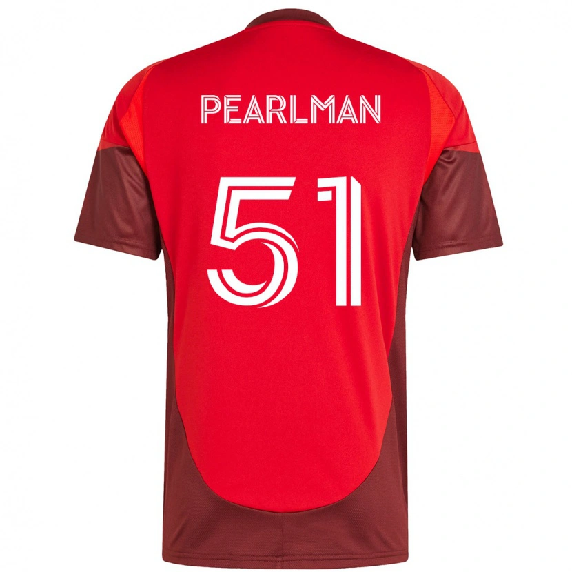 Danxen Mulher Camisola Adam Pearlman #51 Vermelho Branco Principal 2025/26 Camisa