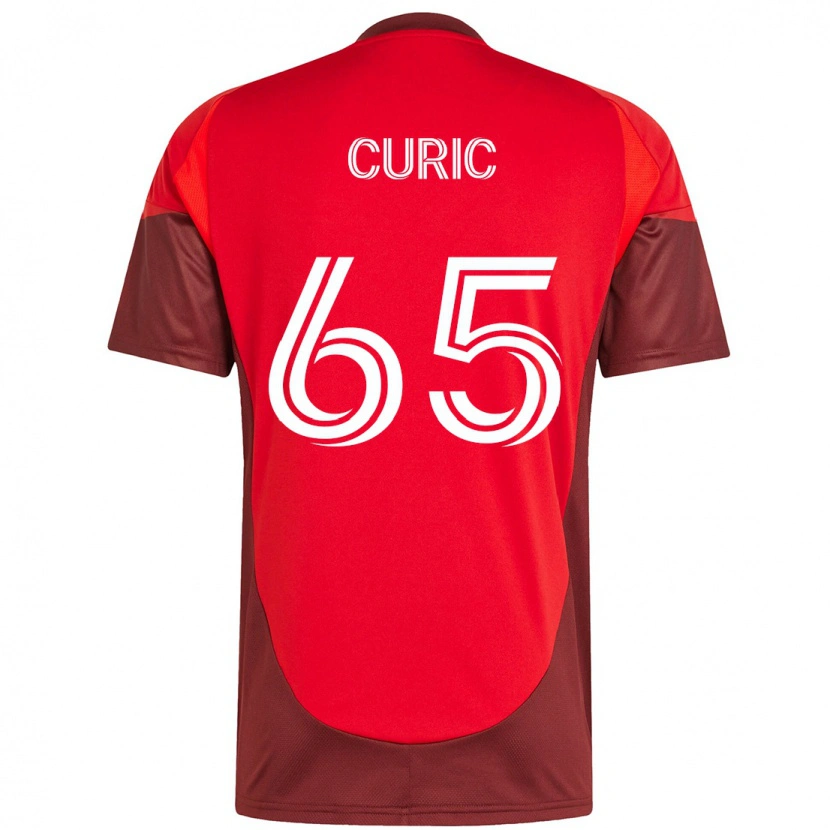 Danxen Mulher Camisola Antony Curic #65 Vermelho Branco Principal 2025/26 Camisa