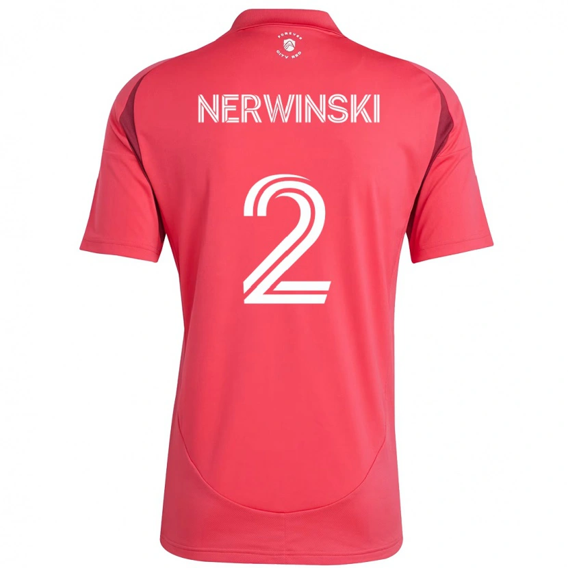 Danxen Mulher Camisola Jake Nerwinski #2 Magenta Branco Principal 2025/26 Camisa