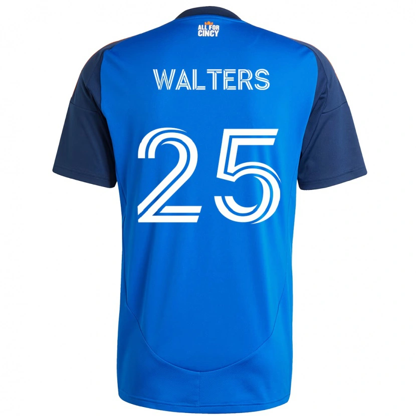 Danxen Mulher Camisola Paul Walters #25 Azul Escuro Laranja Principal 2025/26 Camisa