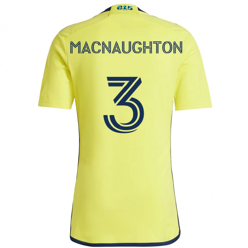 Danxen Mulher Camisola Lukas Macnaughton #3 Amarelo Azul Marinho Principal 2025/26 Camisa