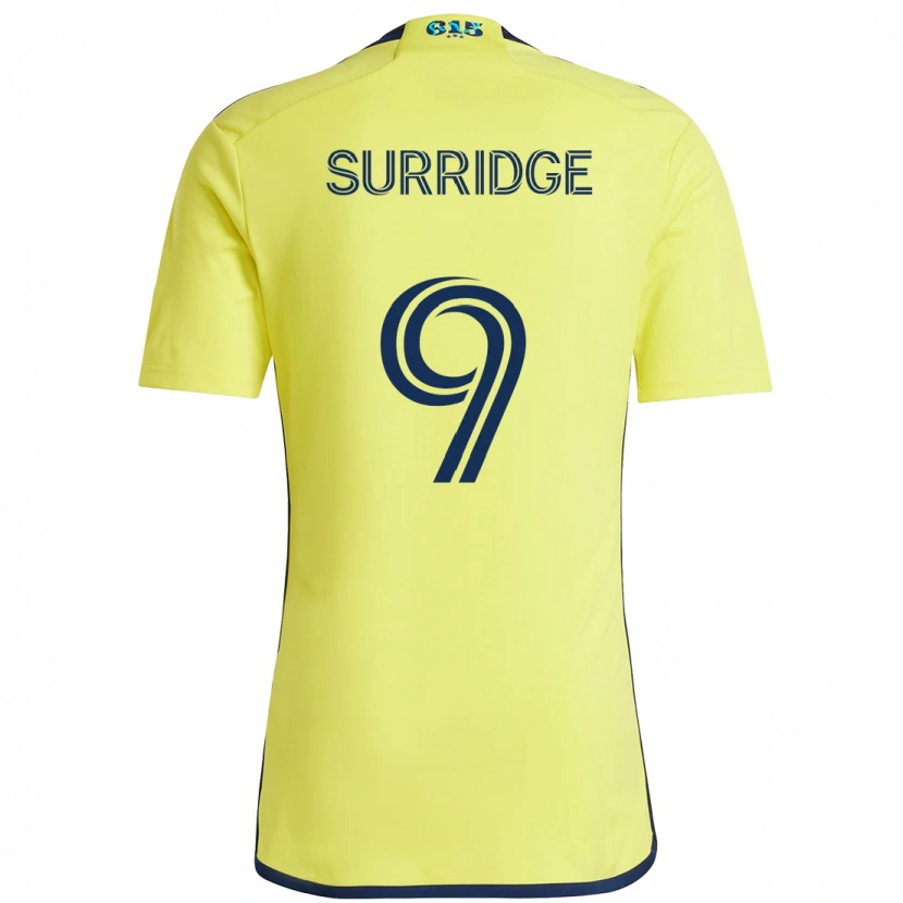 Danxen Mulher Camisola Sam Surridge #9 Amarelo Azul Marinho Principal 2025/26 Camisa
