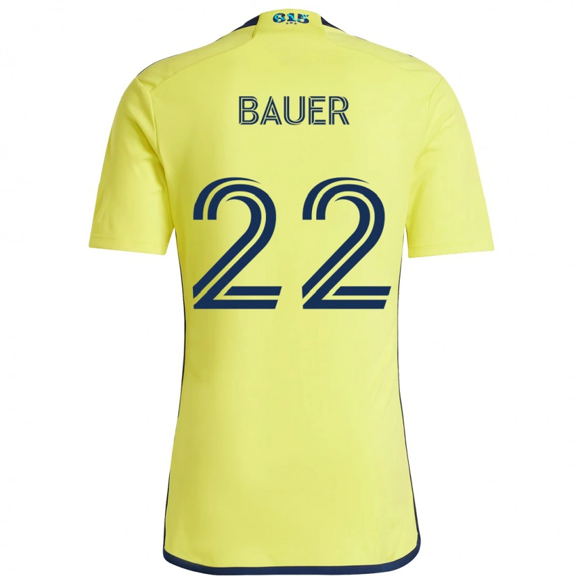 Danxen Mulher Camisola Josh Bauer #22 Amarelo Azul Marinho Principal 2025/26 Camisa