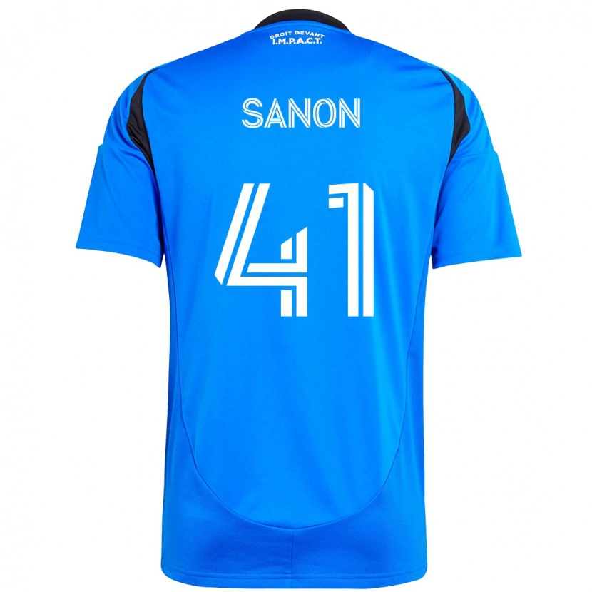 Danxen Mulher Camisola Jérémy Sanon #41 Azul Escuro Preto Principal 2025/26 Camisa