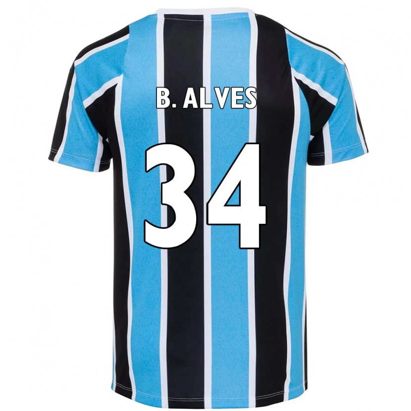 Danxen Mulher Camisola Bruno Alves #34 Azul Preto Branco Principal 2025/26 Camisa