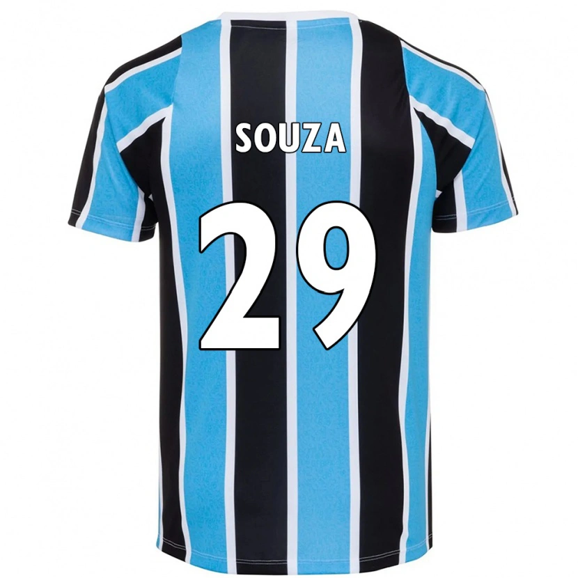 Danxen Mulher Camisola Diego Souza #29 Azul Preto Branco Principal 2025/26 Camisa