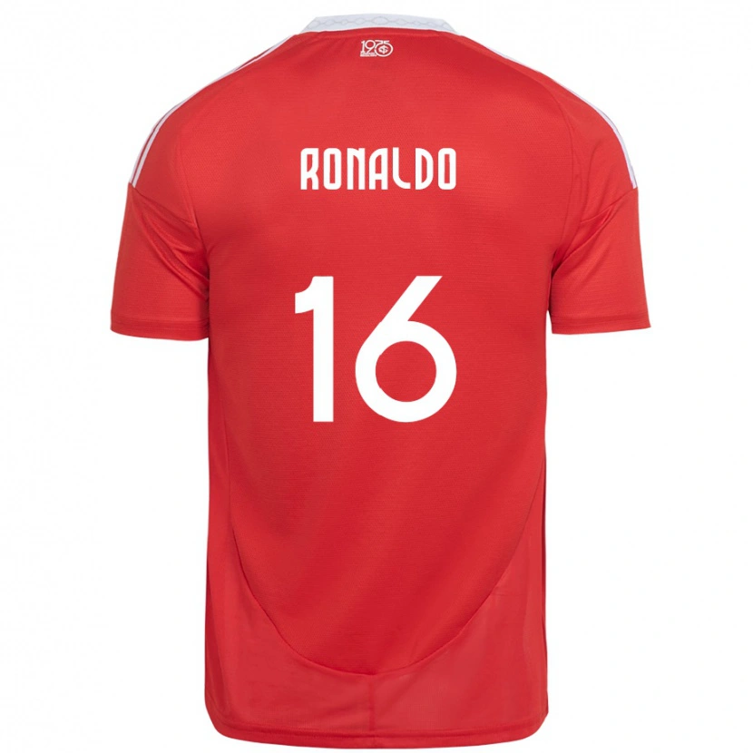 Danxen Mulher Camisola Ronaldo #16 Vermelho Branco Principal 2025/26 Camisa
